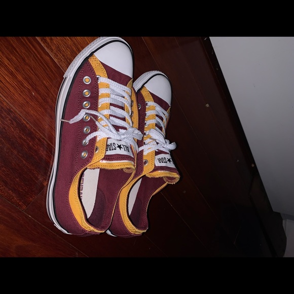 BRAND NEW Converse All Star Yellow & Red Lowtops - Picture 4 of 7